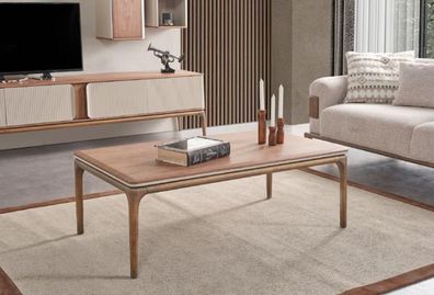 Designer Couchtisch Tisch moderner Couchtisch Holz Wohnzimmer Beige