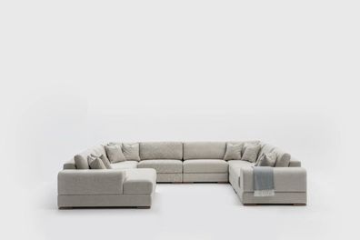 Sofa Couch Design Luxus Wohnzimmer Ecksofa Möbel U Form Wohnlandschaft