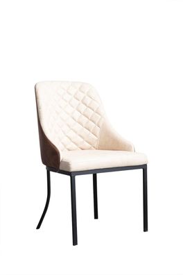 Esszimmerstuhl weiß für Esstisch Metall Holz Modern stuhl elegantes Design neu