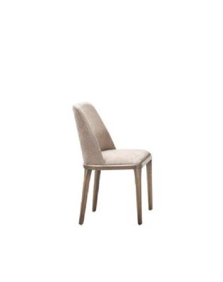 Luxus Design Polster Stuhl Stühle Sitz Esszimmer Holz Textil Sessel Echtholz Neu
