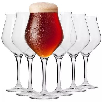 Krosno Avant-Garde Gläser für Bier Biertulpen | Set 6 | 420 ml | Spülmaschine