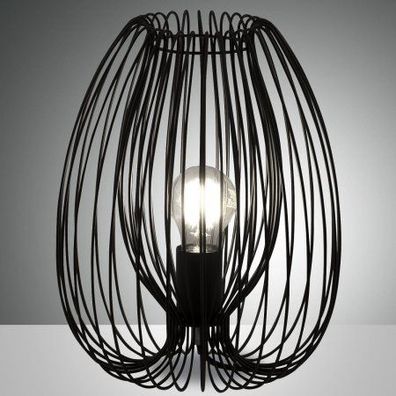 Fabas Luce 3677-30-101 Tischleuchte Camp 31cm schwarz E27