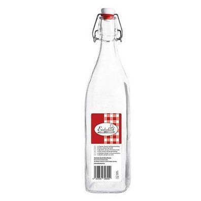 Bügelflasche Glasflasche vierkant Swing Bottle Bügelverschlusss 1000ml