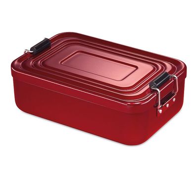 Küchenprofi Lunchbox klein Aluminium in der Farbe rot 18x12x5cm