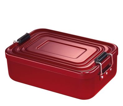 Küchenprofi Lunchbox groß Aluminium in der Farbe rot 23x15x7cm