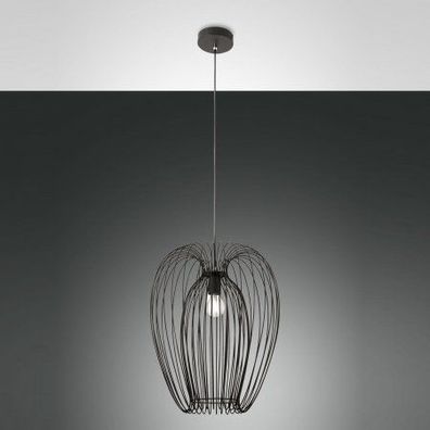 Fabas Luce 3677-45-101 Pendelleuchte Camp 40cm schwarz E27