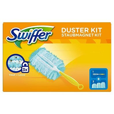 Swiffer Duster Kit Staubmagnet Starterset und Griff inklusive 3 Tücher