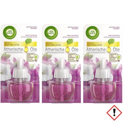 Air Wick Duftölflakon Nachfüller Seide und Lilienfrische 19ml 3er Pack