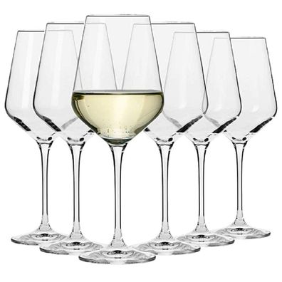 Krosno Avant-Garde Gläser für Wein Weißwein | Set 6 | 450 ml | Spülmaschine