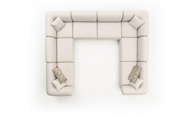 Ecksofa U-Form Wohnzimmer Luxus Stil Modern Design Sofa Couch Wohnlandschaft