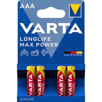 Varta 4703 Longlife Max Power Micro Alkaline AAA 4er Blister