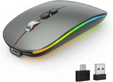 Drahtlose LED-Maus Silent 2.4G wiederaufladbare Laptop-Computer-Maus