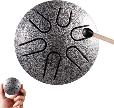 Mini Steel Tongue Drum, 6-Ton Percussion Pan Drum für Meditation Yoga