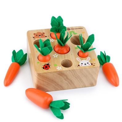 Hölzernes Montessori-Spielzeug 1+ Jahre Baby-Motorik-Spielzeug