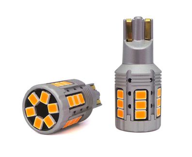 2 Stück LED-Glühbirne W16W 12-24V 100% CAN orange stark, kein Fehler Off-Road