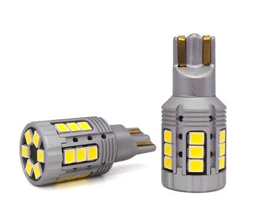2 Stück LED-Glühbirne W16W 12-24V 100% CAN weiß stark, kein Fehler