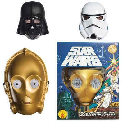 Rubies 3496x Star Wars Sammel Maske, Ben Cooper, Darth Vader Stormtrooper C-3PO