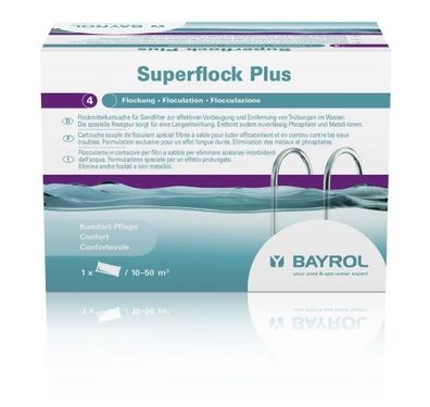 BAYROL Superflock Plus 1 kg - Flockmittel-Kartusche für Filteranlagen mit Sand /