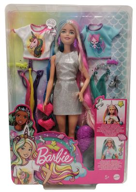 Mattel GHN04 Barbie Puppe mit Verkleidung Styling Einhorn und Meerjungfrau, blon