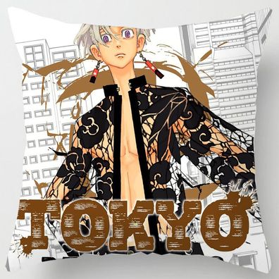 2er Set Tokyo Revengers Kissenbezüge Anime Dekokissen Kissenhülle für Sofa Home Deko