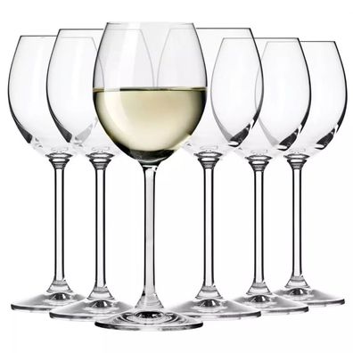 Krosno Venezia Gläser für Weißwein Wein | Set 6 | 280 ml | Spülmaschine