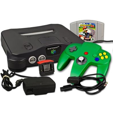 N64 Konsole + Controller + Expansion Pak + Mario Kart 64