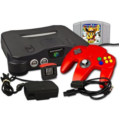 Nintendo 64 - N64 Konsole + Controller + Expansion PAK + MARIO PARTY 2