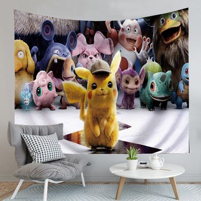 Pokemom Elf Wandteppich Pikachu Charmander Tapestry Hintergrund Tuch Wandbehänge