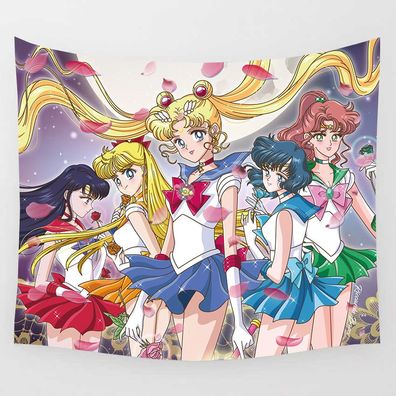 Anime Sailor Moon Wandteppich Tapestry Hintergrund Tuch Schlafzimmer Wandbehänge