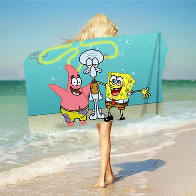 Cartoon SpongeBob SquarePants Strandtuch Patrick Star Squidward Tentacles Badetücher