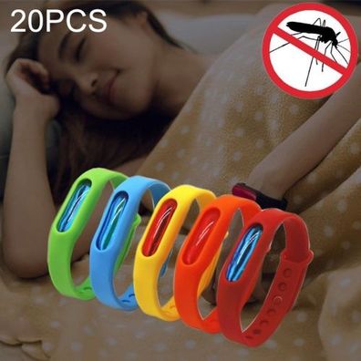 20 Stück mückenabweisende Silikonarmbänder, geeignet für Kinder und Erwachsene. Länge