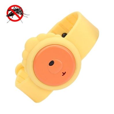 Tragbares Kinder-Cartoon-Ultraschall-USB-Moskito-Armband für den Außenbereich (gelb)