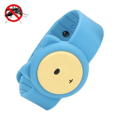 Tragbares Kinder-Cartoon-Ultraschall-USB-Moskito-Armband für den Außenbereich (blau)