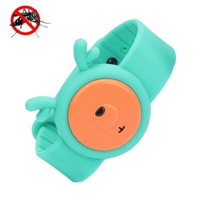 Tragbares Kinder-Cartoon-Ultraschall-USB-Moskito-Armband für den Außenbereich (grün)