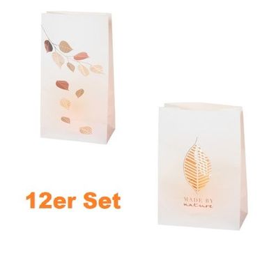 12x Lichttüten "Blätter", 2er Set