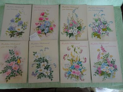 sehr alte Postkarten AK S + S Schöning Christine C?... Blumen