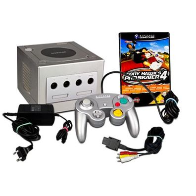Original Nintendo Gamecube Konsole in SILBER + Original Controller + TONY HAWK'S ...