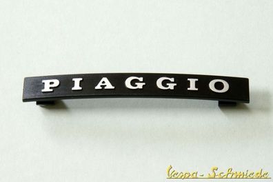 VESPA Emblem Schriftzug Kaskade "Piaggio" - PX Lusso T5 - Beinschild - Schwarz