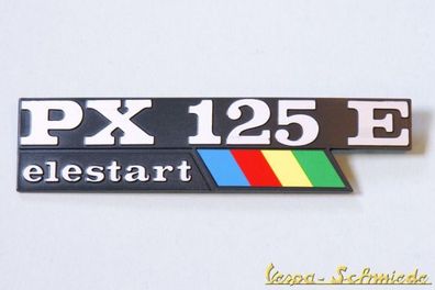VESPA Emblem Schriftzug Seitenhaube - PX125E Lusso elestart / PX 125 E - Schwarz