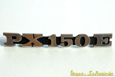 VESPA Emblem Schriftzug Seitenhaube - "PX150E" - Seitenbacke PX 150 E alt Lusso