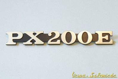 VESPA - Emblem Schriftzug Seitenhaube - PX200E / PX 200 E - Seitendeckel Chrom