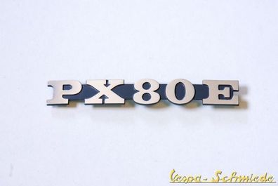 VESPA Emblem Schriftzug Seitenhaube - "PX80E" - PX - Seitenbacke 80 E alt Lusso