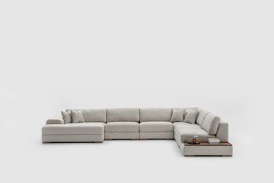 Sofa Couch Wohnzimmer Ecksofa Modern Design Möbel U-Form Stoffsofa