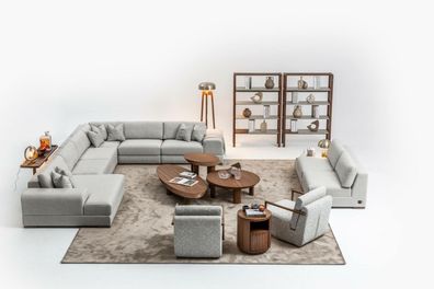Ecksofa U Form Wohnzimmer Möbel Modern Designer Stoffsofa Sofa Textil