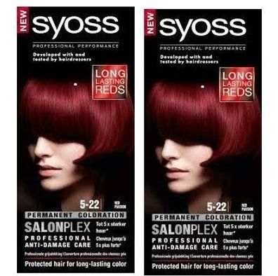 Syoss Professional Colors 5-22 London Red Anti Schädigung Pflege Haarfarbe