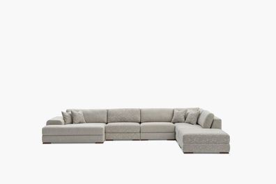 Ecksofa Wohnlandschaft Stoff Big Sofa Couch U Form Polstersofa 150x425x290