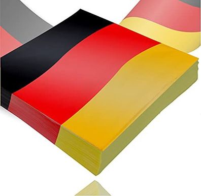 60x Servietten Deutschland Deko Partydeko für Fußball Europameisterschaft WM