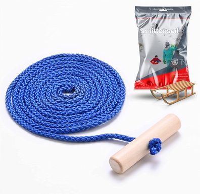 4x Schlittenseil blau 150 cm - Seil - Zugleine - Zugseil für Schlitten