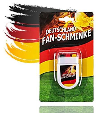 Schminkstift Deutschland - Fan Schminke - schwarz, rot, gelb (Gold) - Fußball WM, EM