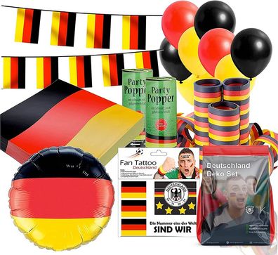 Dekotalent® XXL Deko Set Fanartikel Tischdekoration Deutschland mit über 50 Teile